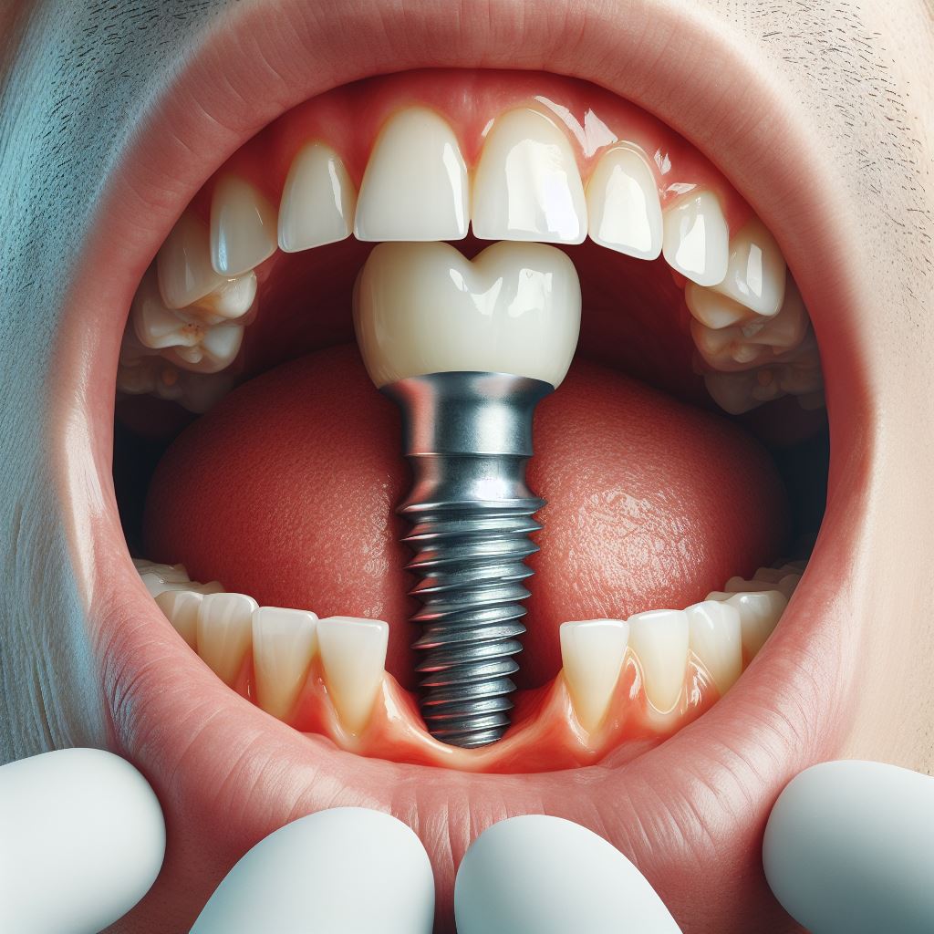 improperly positioned dental implant